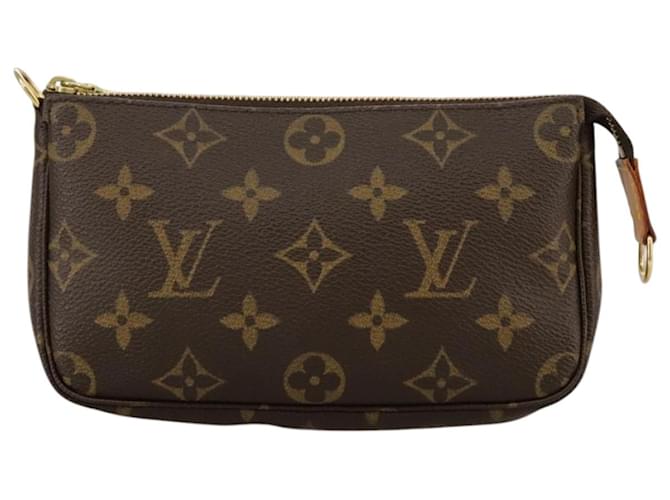 Pochette Accessoire Louis Vuitton Marrom Lona  ref.1885015