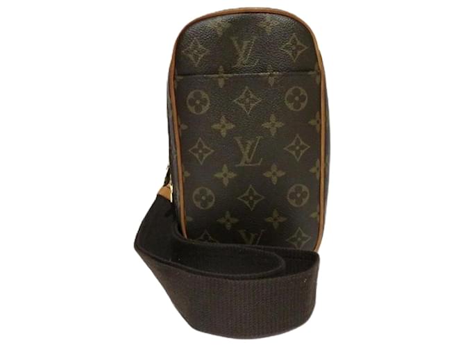 Pochette Gange Louis Vuitton Marrom Lona  ref.1885031