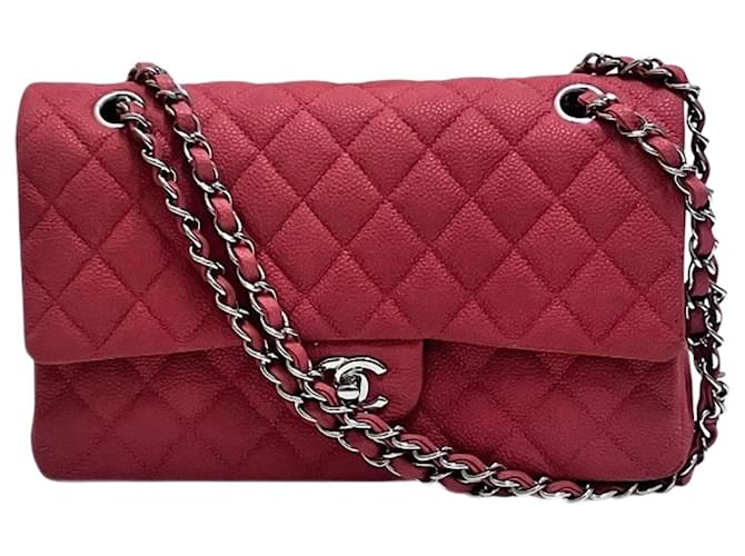 Chanel Timeless Red Leather  ref.1885396