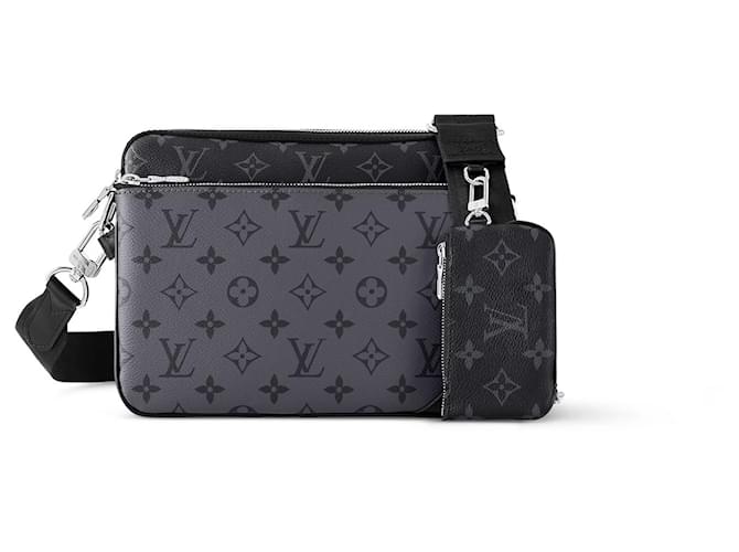 Louis Vuitton LV Trio messenger eclipse canvas Grey Cloth  ref.1885545