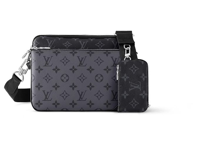 Louis Vuitton LV Trio Messenger Eclipse Leinwand Grau