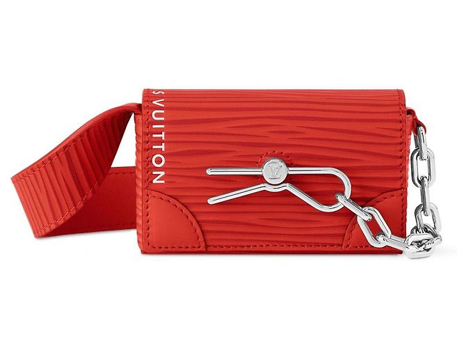 Bolsa Louis Vuitton Micro Steamer em couro Epi vermelho