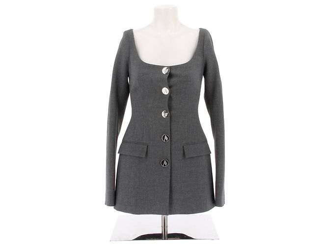 ATTICO Jacken T.FR 38 Polyester Grau
