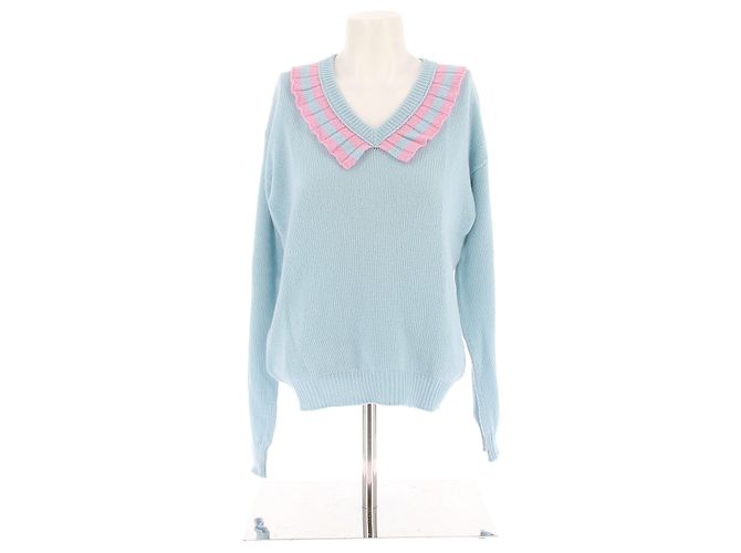 PRADA Strickwaren T.IT 40 Kaschmir Blau 