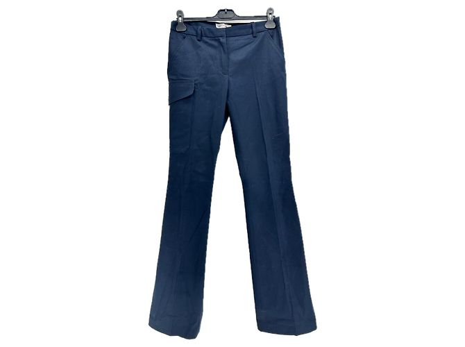 LACOSTE Pantaloni T.FR 36 Cotone Blu navy