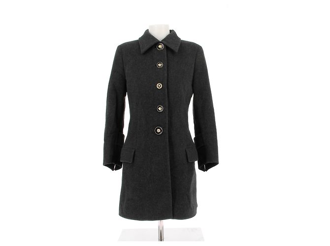 VERSACE Coats T.IT 38 Wool Grey