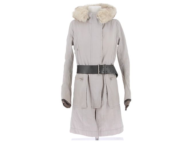 PRADA Coats T.IT 38 Polyester Grey