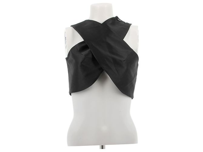 CARVEN Tops T.FR 36 Polyester Schwarz