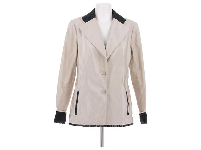 Giacche CHANEL T.FR 44 Poliestere Beige