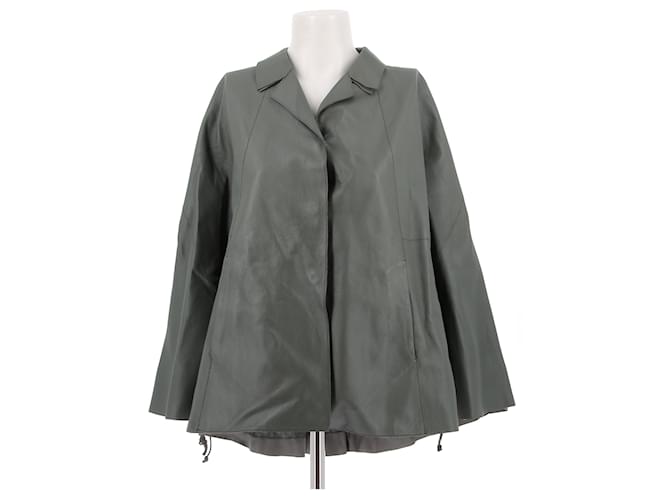 Autre Marque ANNETTE GORTZ Jackets T.International S Leather Khaki  ref.1886638