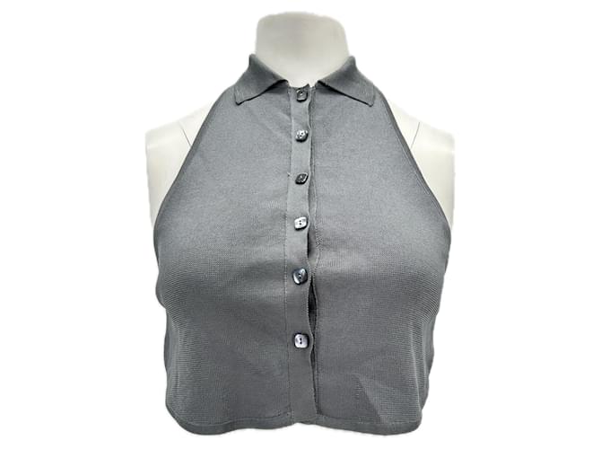 Autre Marque Non Signé / Unsigned tops T.International XS Viscose Grey  ref.1886670