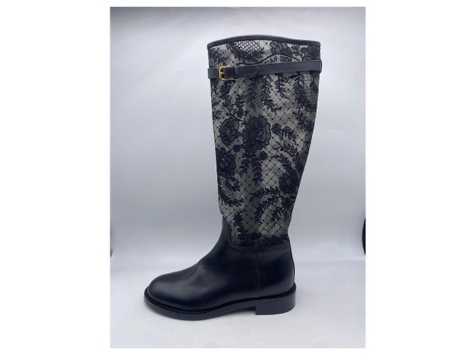 Dior boots T.EU 39.5 Leather Black