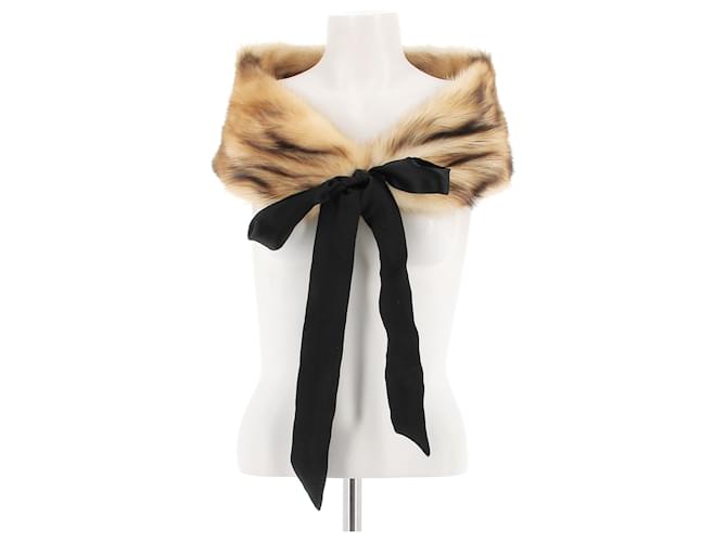 Louis Vuitton scarves T.  Fur Beige  ref.1886750
