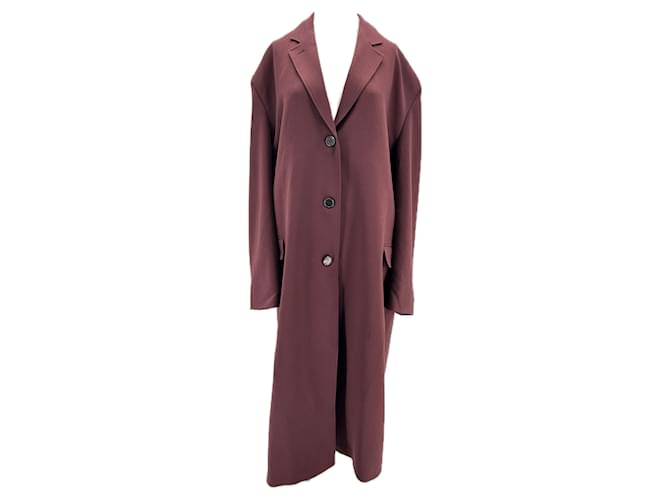 Autre Marque Marcéla London coats T.International S Wool Dark red  ref.1886788