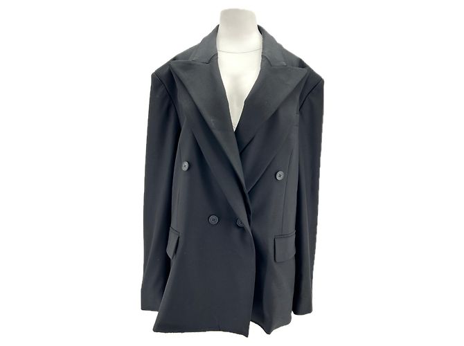Autre Marque Non Signé / Unsigned jackets T.International M Wool Black