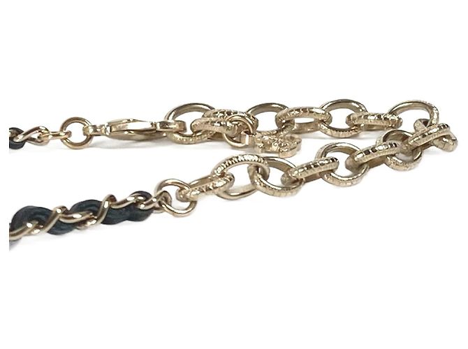 Collana choker con strass Chanel Nero D'oro