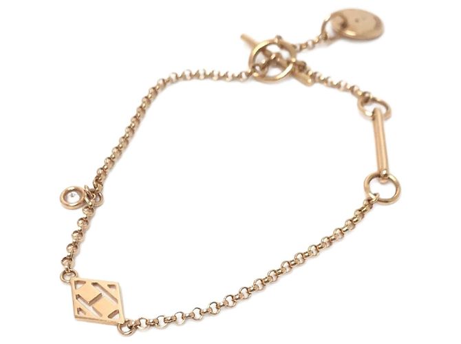 Hermès Pulsera charm de oro rosa Hermes Dorado 