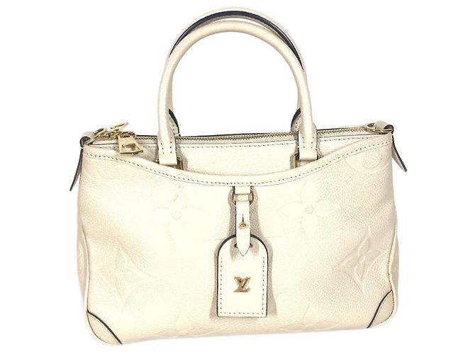 Borsa Trianon PM Monogram Empreinte Louis Vuitton Bianco