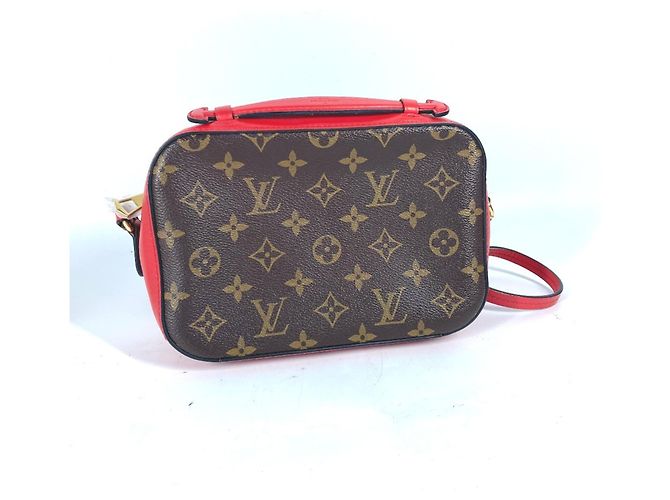 Sac Pochette Santonge Monogram Louis Vuitton Marron Rouge