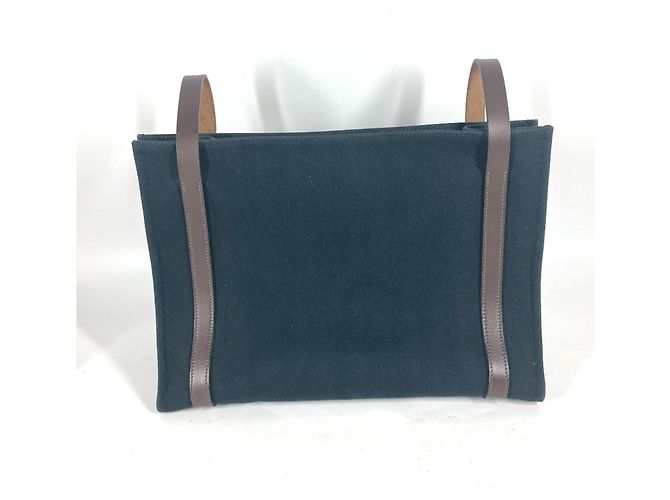 Hermès Sac à main tote Hermes Cavallicolor Marron Noir