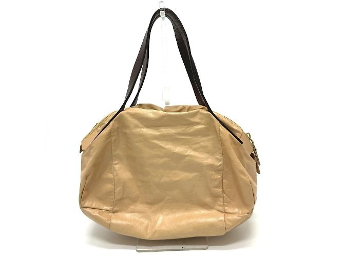 Céline Bolsa de mão acolchoada Celine em couro bege