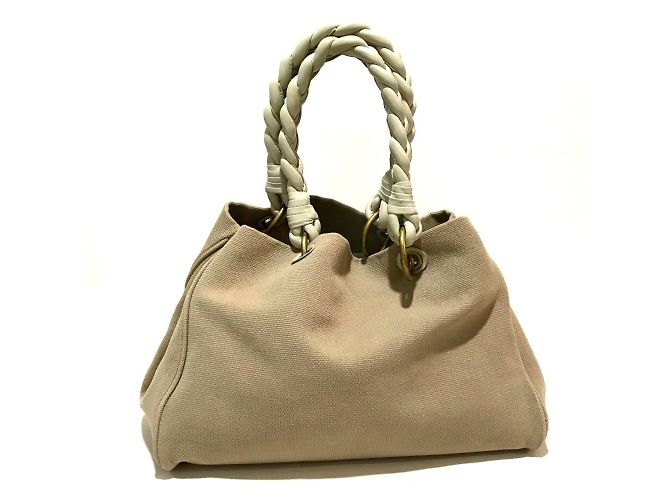 Bolsa de ombro bege e marfim Bottega Veneta