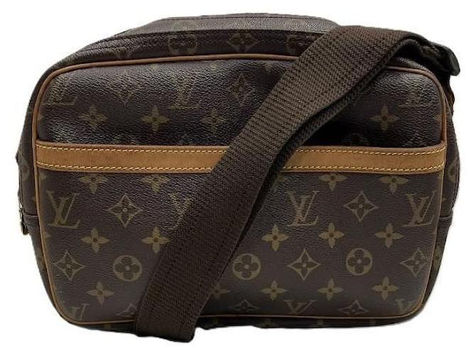 Louis Vuitton Monogram Reporter PM Shoulder Bag Brown Cloth  ref.1887460