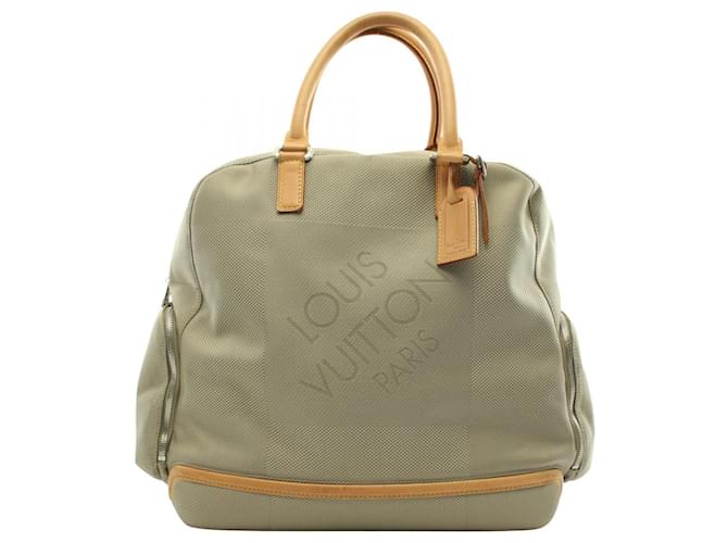 Louis Vuitton Damier Geant Nylon Canvas Leather Boston Bag Green Cloth  ref.1887586