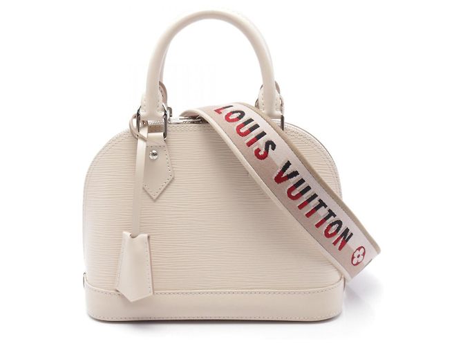 Louis Vuitton Alma BB Leather Handbag M58706 White