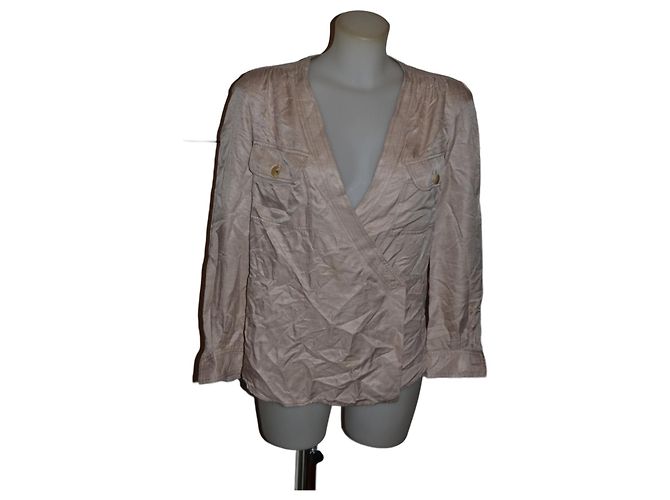 Autre Marque Jo No Fui Seidenbluse Beige Größe 42