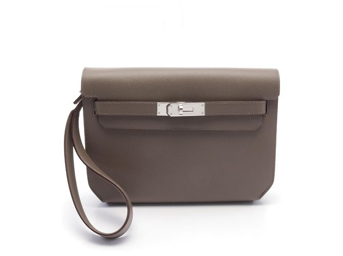 Hermès Bolso de mano Hermes Kelly Depeche 25 marrón Castaño