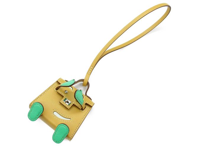 Hermès Hermes Kelly Doll Leather Bag Charm Beige