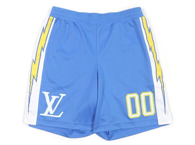 Bermuda de malha com logo LV Amen Break da Louis Vuitton Azul