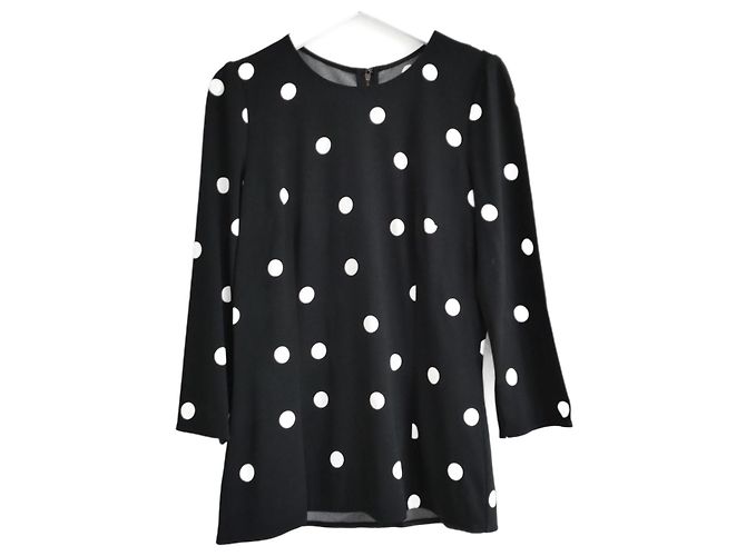 Blusa de bolinhas preta e branca Dolce & Gabbana Preto