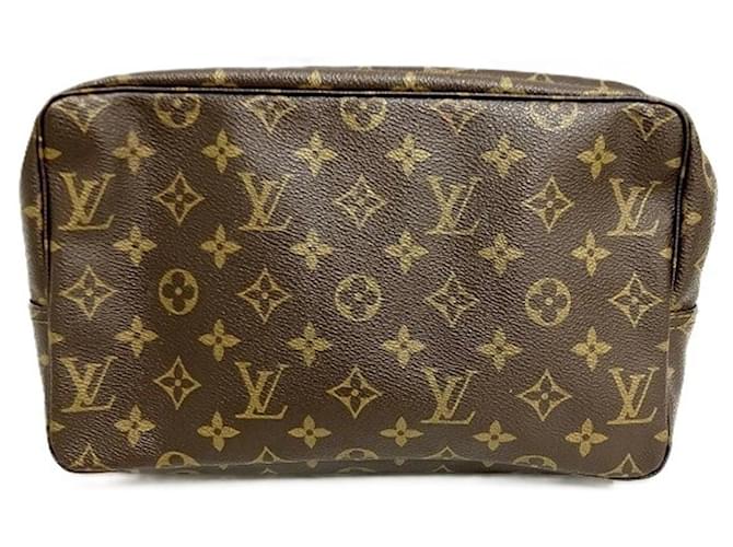 Necessaire Louis Vuitton Marrom Lona  ref.1889185