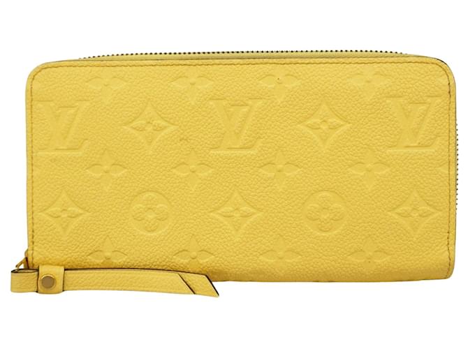 Louis Vuitton Zippy Wallet Yellow Leather  ref.1889251