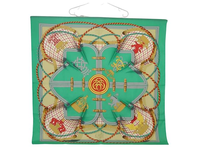 Hermès Carré 90 Green Silk  ref.1889477