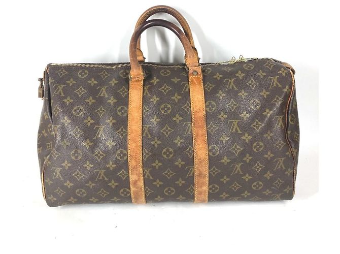 Sac Keepall 45 Monogram Louis Vuitton Marron