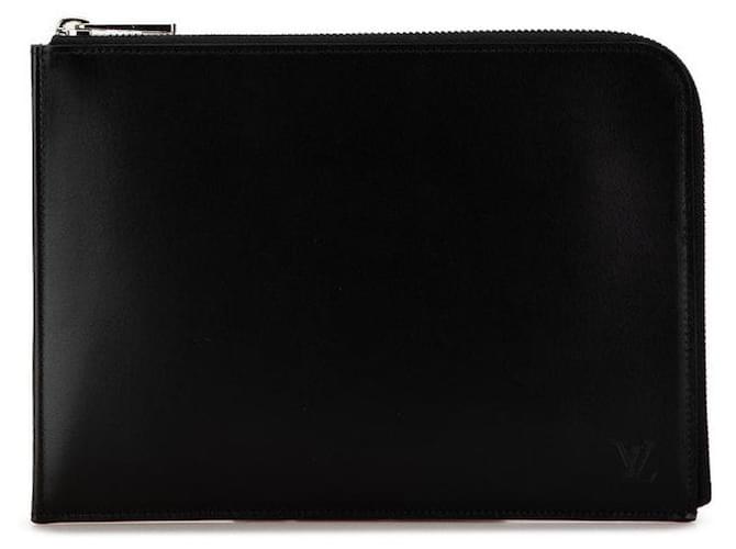 Louis Vuitton Pochette Jour PM Clutch Bag Black Leather  ref.1889893
