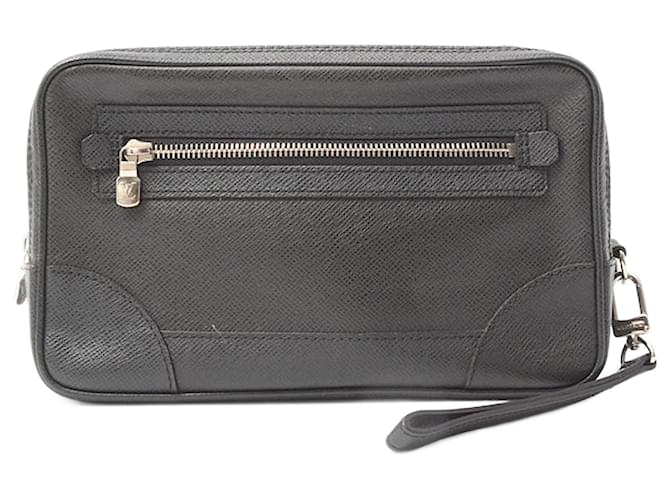 Louis Vuitton Pavel Taiga Clutch Bag Brown Cloth  ref.1890391
