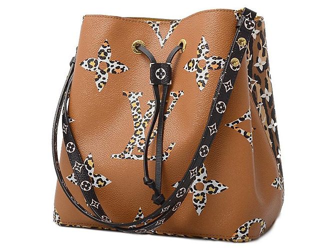 Néonoé Borsa Tote NeoNoe Monogram Jungle Louis Vuitton M44717 Marrone