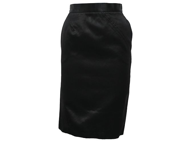 Nina Ricci Midi Bleistiftrock aus schwarzem Polyester