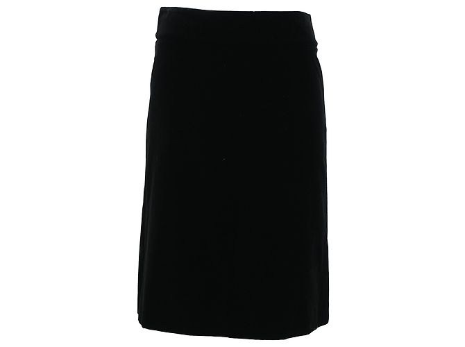 Gonna midi A-line Alexander Mcqueen in velluto nero