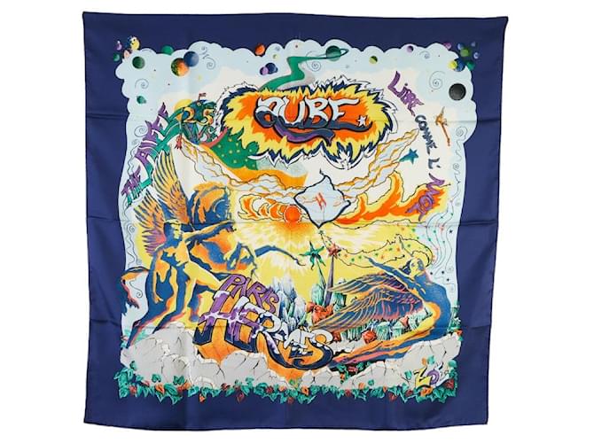 Hermès Hermes Silk Scarf 90 THE ALFEE AUBE LIBRE Multiple colors Cloth  ref.1891038
