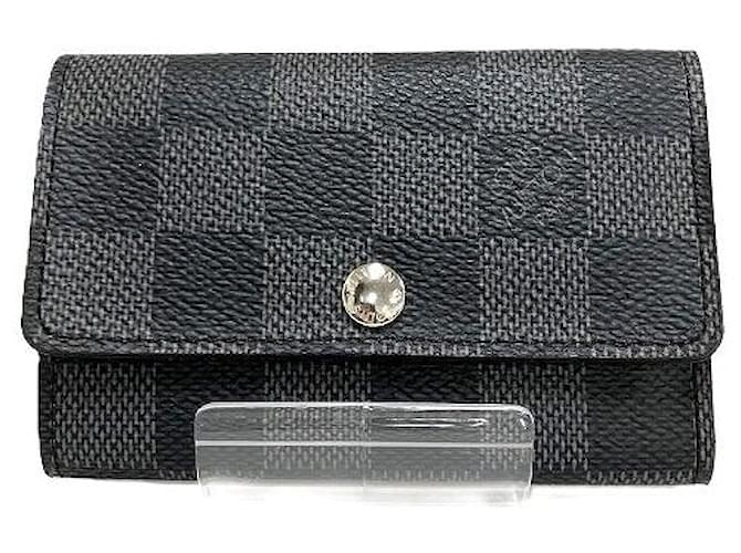 Louis Vuitton Damier Leather Key Case N62662 Grey Cloth  ref.1891125