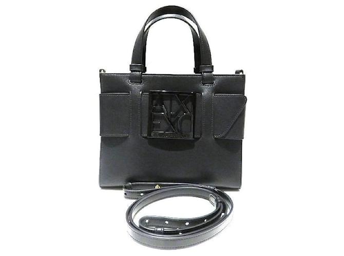 Armani Exchange Leather Handbag 942690 Black  ref.1891480