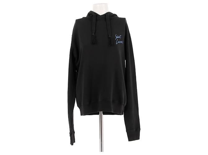 SAINT LAURENT Knitwear & sweatshirts T.International L Cotton Black  ref.1891698