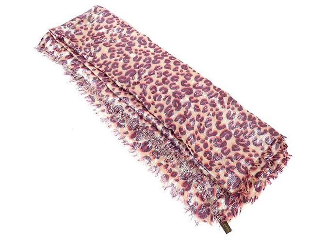 Bufanda de leopardo Louis Vuitton Púrpura