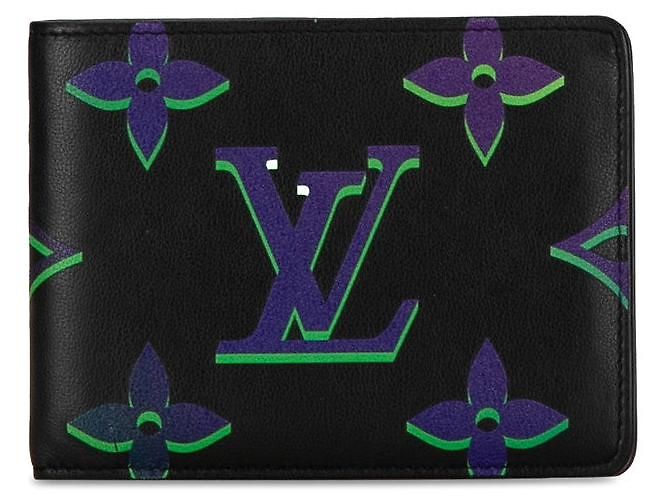 Portefeuille Compact en Cuir Monogram Louis Vuitton M82297 Noir
