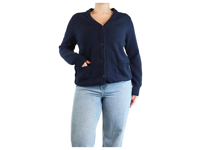 Autre Marque Navy wool cardigan - size Blue  ref.1892366